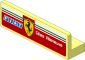 Panel  1 x  4 x  1 with Rounded Corners, Thick Wall with Logos on Red Background Left Sticker