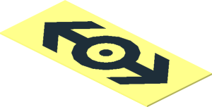 =Sticker  0.7 x  1.5 with Black Train Logo
