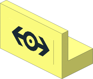 Panel  1 x  2 x  1 with Black Train Logo Small Sticker