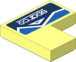 Tile  2 x  2 Corner with White Sparco Logo on Blue and White Background Right Sticker