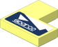 Tile  2 x  2 Corner with White Sparco Logo on Blue and White Background Left Sticker