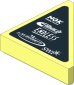 Tile  2 x  2 Triangular with White Logos on Black Background Right Sticker