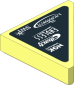 Tile  2 x  2 Triangular with White Logos on Black Background Left Sticker