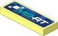 Tile  1 x  3 with MS-RT Logo on Blue Background Sticker