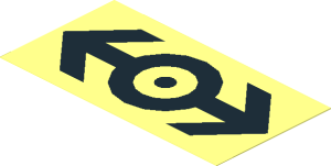 Sticker  1.9 x  3.6 with Black Train Logo
