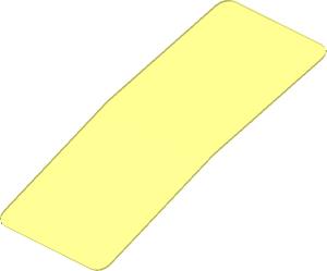 ~Sticker Back  0.8 x  1.8 for Slope Brick Curved  4 x  1 (Formed)