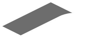 ~Sticker  0.8 x  4.0 with Dark Grey Lines on White Background Left - Fourth Face
