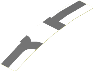 Sticker  0.8 x  4.0 with Dark Grey Lines on White Background Left (Formed)