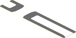 Sticker  0.8 x  4 with Dark Grey Lines on White Background Right