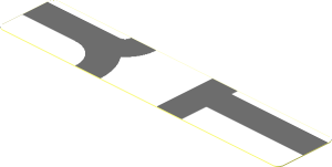 Sticker  0.8 x  4 with Dark Grey Lines on White Background Left