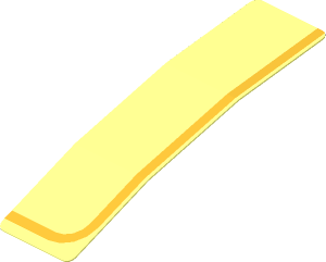 Sticker  0.8 x  3.0 with Gold Stripe Left (Formed)