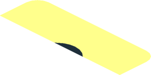 ~Sticker  0.8 x  4.1 with Front Grille with Vertical Lines on Transparent Background - First Face