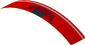 Sticker  0.8 x  4.1 with Black Air Vent on Red Background (Formed) (Needs Work)