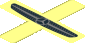 Sticker  0.8 x  4.1 with Front Grille with Horizontal Line and Dots on Transparent Background