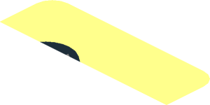 ~Sticker  0.8 x  4.1 with Front Grille with Horizontal Line and Dots on Transparent Background - First Face