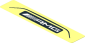 Sticker  0.8 x  4.1 with White "AMG" in Black Frame on Transparent Background