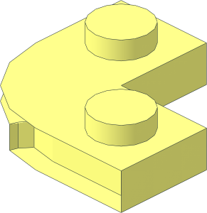 ~Plate  2 x  2 with Corner Round - without Front Surface
