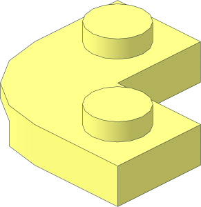 Plate  2 x  2 with Corner Round