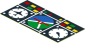 Sticker  0.9 x  1.9 with Avionics Blue and Green