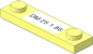 Plate  1 x  4 with Two Studs and Groove with White Number Plate "DM25186" on White Background Sticker