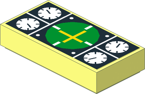 Tile  1 x  2 with Avionics Green Sticker