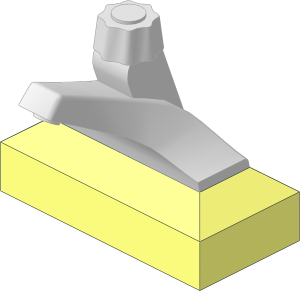 Tap  1 x  2 with Chrome Silver Spout