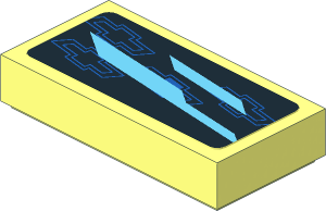 Tile  1 x  2 with Chevrolet Logos and Light Blue Quads on Black Background Left Sticker