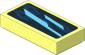 Tile  1 x  2 with Chevrolet Logos and Light Blue Quads on Black Background Left Sticker