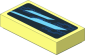 Tile  1 x  2 with Chevrolet Logos and Light Blue Quads on Black Background Right Sticker