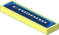 Tile  1 x  4 with White "CAMARO" on Blue Background Sticker