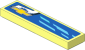 Tile  1 x  4 with Chevrolet Logo, Light Blue Quads and White "5" on Blue Background Right Sticker