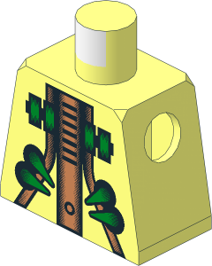 Minifig Torso with Stingrays Copper Tube and Green Claws Pattern