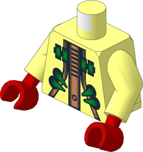 Minifig Torso with Arms and Hands with Stingrays Copper Tube and Green Claws Pattern