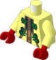 Minifig Torso with Arms and Hands with Stingrays Copper Tube and Green Claws Pattern