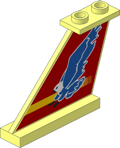 Tail  4 x  1 x  3 with Blue Eagle and Yellow Stripe Stickers on Both Sides