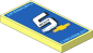 Tile  2 x  4 with Chevrolet Logos and White "5" on Blue Background Sticker