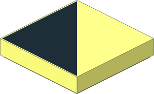 Tile  2 x  2 with Black Triangle Pattern