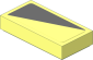 Tile  1 x  2 with Grey Triangle on Transparent Background Right Sticker