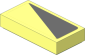 Tile  1 x  2 with Grey Triangle on Transparent Background Left Sticker