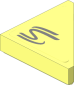 Tile  2 x  2 Triangular with Silver Senna Logo on Transparent Background Left Sticker