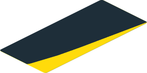 Sticker  4.0 x  1.8 with Black Arch on Yellow Background Right