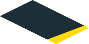 ~Sticker  4.0 x  1.8 with Black Arch on Yellow Background Right - Upper Section 2