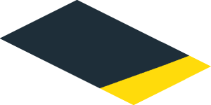 ~Sticker  4.0 x  1.8 with Black Arch on Yellow Background Right - Upper Section 3