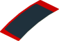 Sticker  4 x  1.8 with Black Trapezoid on Red Background Left (Formed)