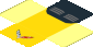 Sticker  4.0 x  1.8 with Chevrolet Corvette Z06-C7 Logo on Yellow Background and Dark Grey Air Vents on Black Background
