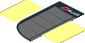 Sticker  1.8 x  4 with Dark Grey Rear Windshield with Black Air Vents and White Audi Logo on White Face