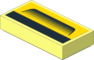 Tile  1 x  2 with Rear Bumper Indent Sticker