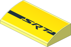 Slope Brick Curved  2 x  4 with Dodge "SRT" Logo Right Sticker