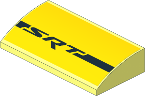 Slope Brick Curved  2 x  4 with Dodge "SRT" Logo Left Sticker