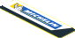 Sticker  0.8 x  3.0 with Michelin Logo in White Trapezoid on Black Background Right